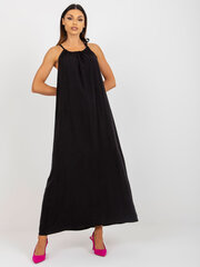 Женское черное платье с оборкой цена и информация | Платья | kaup24.ee