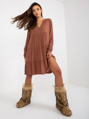 Женское мини-платье в стиле бохо Och Bella коричневого цвета цена и информация | Платья | kaup24.ee