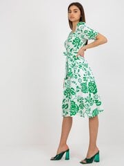 Rue Paris Темно-зеленое хлопковое платье с галстуком цена и информация | Платья | kaup24.ee
