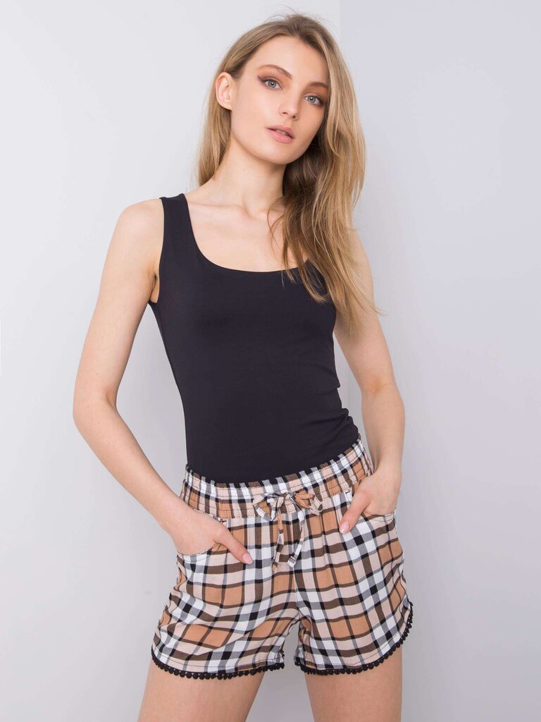 Lühikesed püksid, helepruunid цена и информация | Naiste lühikesed püksid | kaup24.ee