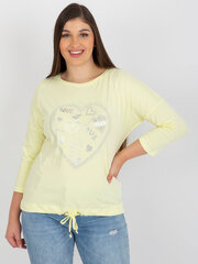 Женская желтая блузка больших размеров цена и информация | Женские блузки, рубашки | kaup24.ee