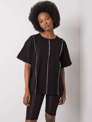 Женская черная блузка больших размеров цена и информация | Футболка женская | kaup24.ee