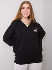 Женская черная блузка больших размеров цена и информация | Женские толстовки | kaup24.ee