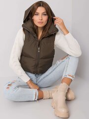 Vest, khaki цена и информация | Женские жилеты | kaup24.ee