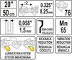 Mootorsaekett Yato YT-84944 20" цена и информация | Aiatööriistade lisatarvikud | kaup24.ee
