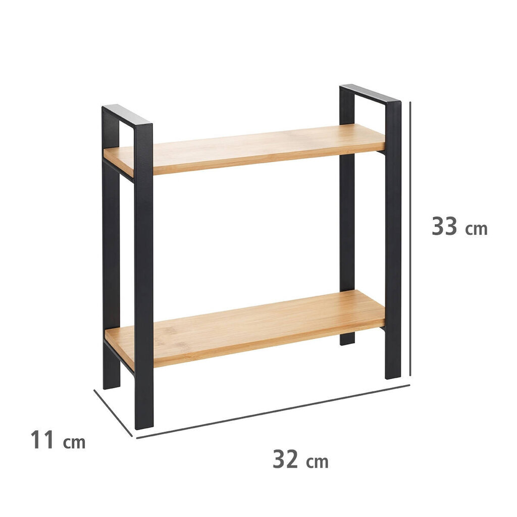 Wenko köögiriiul Lou, 2 taset, 32 x 33 x 11 cm цена и информация | Riiulid | kaup24.ee