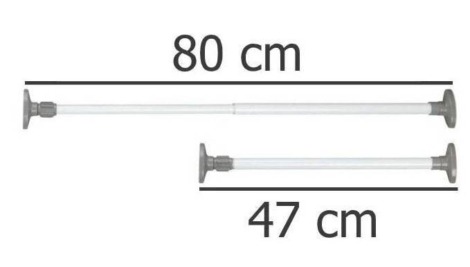 Pikendatav stange Wenko, 47–80 cm цена и информация | Riidestanged ja nagid | kaup24.ee