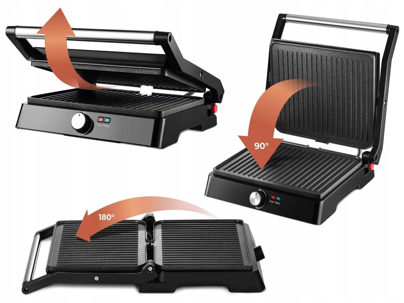 Elektriline grill Bakerygazoo agd/gr/001 must 2200 W hind ja info | Võileivagrillid | kaup24.ee