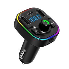 FM модулятор G47 USBx2 USB-C 12-24V, Bluetooth, TF, USB цена и информация | FM модуляторы, FM трансмиттер | kaup24.ee