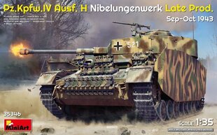 Liimitav mudel MiniArt 35346 Pz.Kpfw.IV Ausf. H Nibelungenwerk Late Prod. (Sep-Oct 1943) 1/35 цена и информация | Склеиваемые модели | kaup24.ee