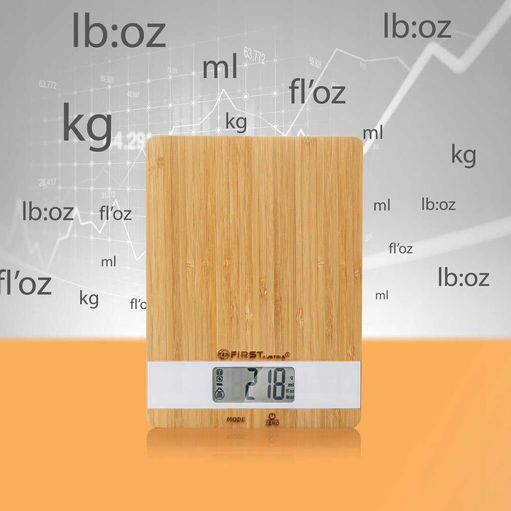 Elektrooniline köögikaal First Austria FA 6410 pruun 5 kg hind ja info | Köögikaalud | kaup24.ee