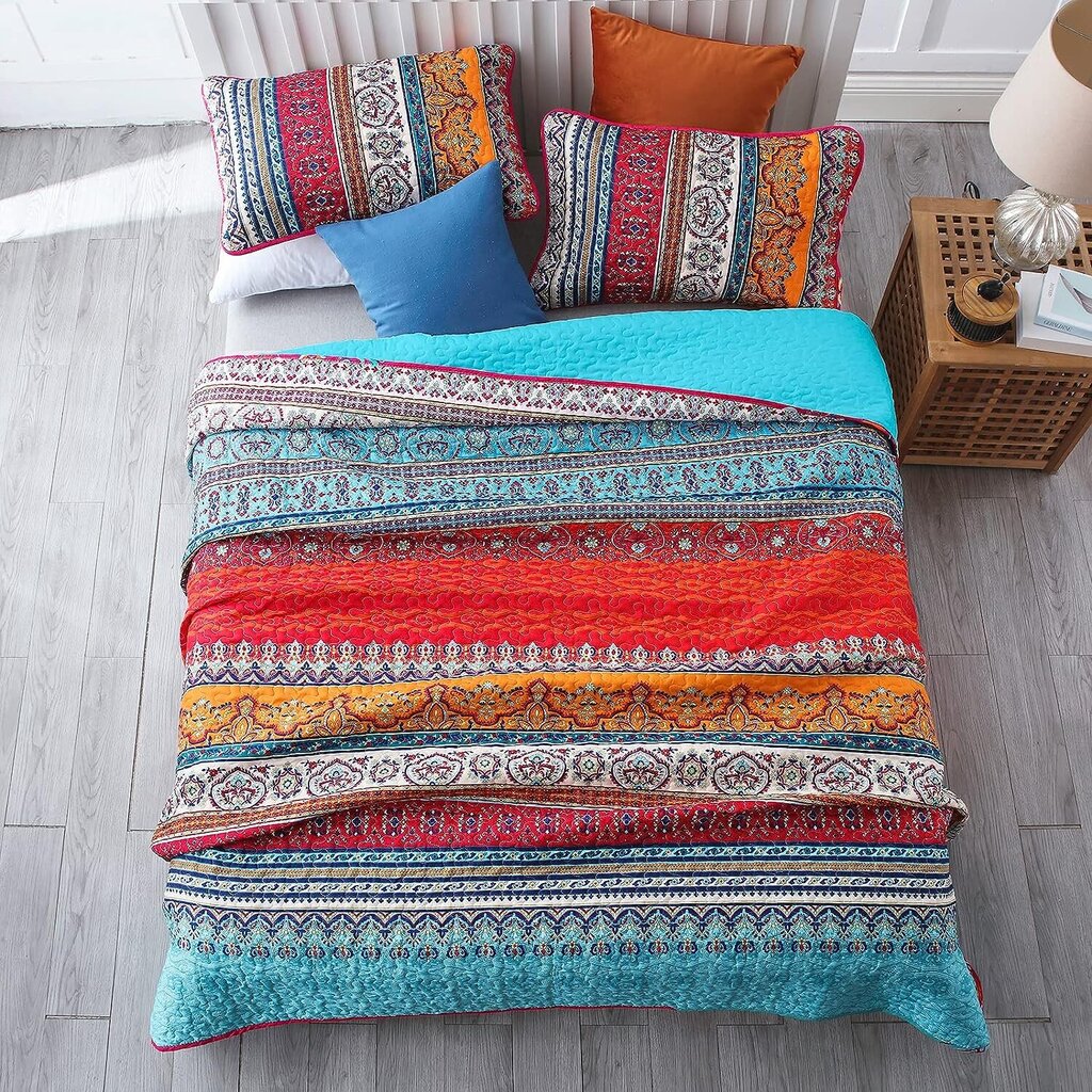 Wongs Bedding boheemlaslik voodipesu komplekt, triibuline muster, 229 x 260cm hind ja info | Voodipesu | kaup24.ee