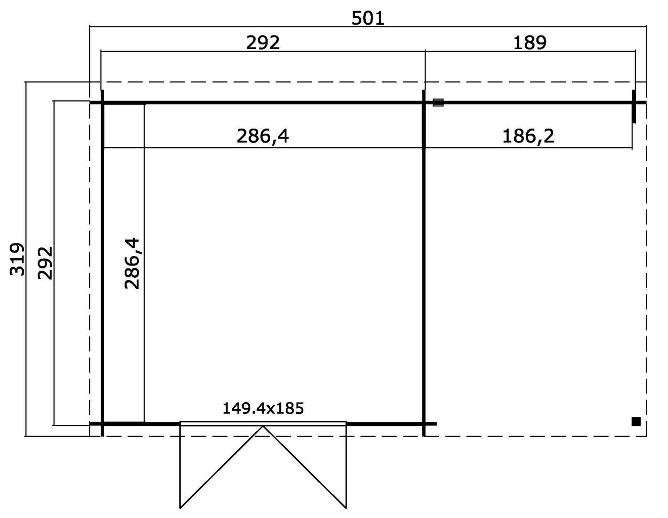 Kuur Tampa, 8,2m2, hall hind ja info | Kuurid ja aiamajad | kaup24.ee