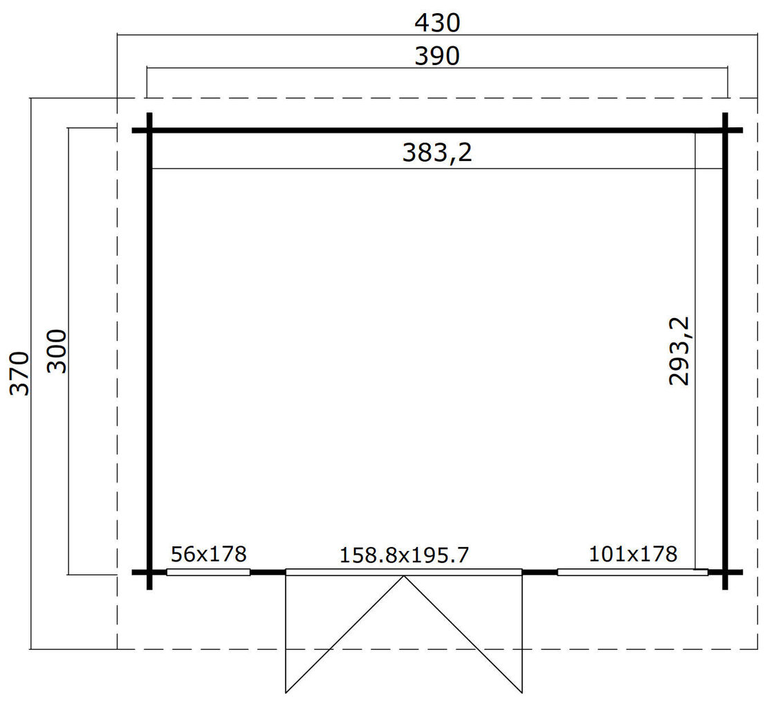 Aiamaja Dorset2, 11,24m2, punane hind ja info | Kuurid ja aiamajad | kaup24.ee