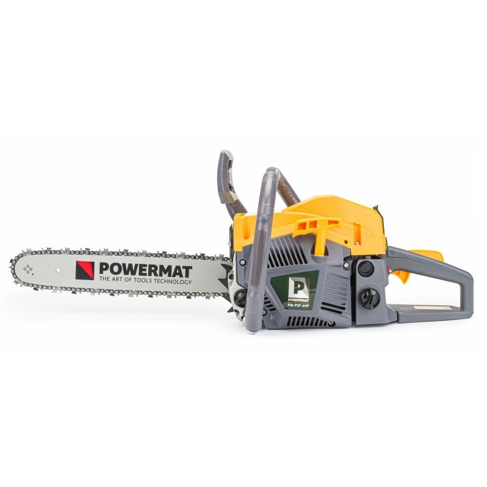 Bensiinimootorsaag 16"-18", Powermat 4,5kW/6HP цена и информация | Kettsaed, mootorsaed | kaup24.ee