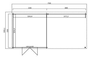 Aiamaja New Orleans, 22,85m2, punane hind ja info | Kuurid ja aiamajad | kaup24.ee