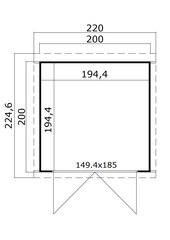 Kuur Zambezi1, 3,78m2, helesinine hind ja info | Kuurid ja aiamajad | kaup24.ee
