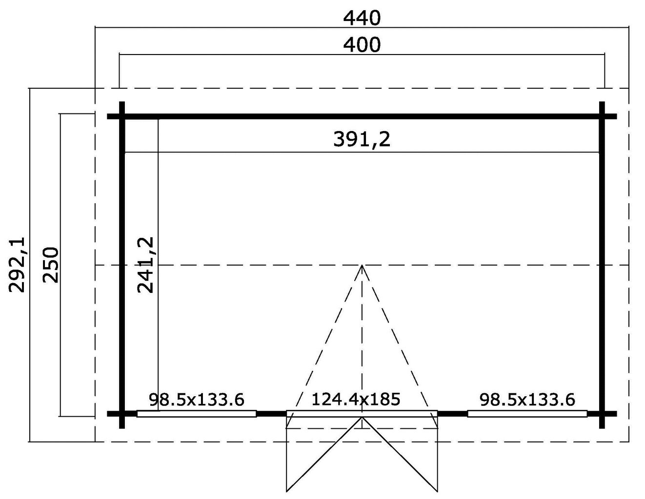 Aiamaja Kensington 9,4m2, helesinine цена и информация | Kuurid ja aiamajad | kaup24.ee