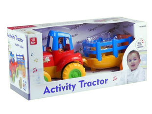 Трактор с прицепом и животными, красный цена и информация | Игрушки для мальчиков | kaup24.ee