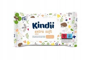 Niisked salvrätikud Kindii Extra Soft, 12 pakki x 60 tk hind ja info | Niisked salvrätikud | kaup24.ee
