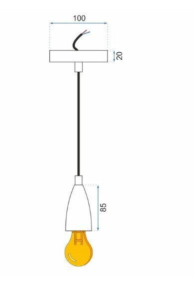 Tööriistavalgusti ripplamp APP358-1CP hind ja info | Rippvalgustid | kaup24.ee