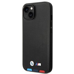 Etui BMW BMHCP14M22PTDK iPhone 14 Plus 6,7" czarny|black Leather Stamp Tricolor цена и информация | Чехлы для телефонов | kaup24.ee