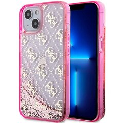 Guess GUHCP14SLC4PSGP iPhone 14 6.1" różowy|pink hardcase Liquid Glitter 4G Transculent цена и информация | Чехлы для телефонов | kaup24.ee