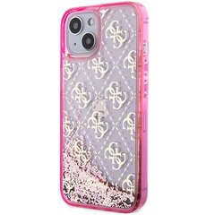 Guess GUHCP14SLC4PSGP iPhone 14 6.1" różowy|pink hardcase Liquid Glitter 4G Transculent цена и информация | Чехлы для телефонов | kaup24.ee