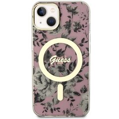 Guess GUHMP14SHCFWSP iPhone 14 6.1" różowy|pink hardcase Flower MagSafe цена и информация | Чехлы для телефонов | kaup24.ee
