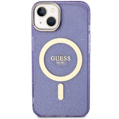 Guess GUHMP14SHCMCGU iPhone 14 6.1" purpurowy|purple hardcase Glitter Gold MagSafe цена и информация | Чехлы для телефонов | kaup24.ee