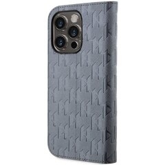 Karl Lagerfeld KLBKP14XSAKLHPG iPhone 14 Pro Max 6.7" bookcase srebrny|silver Saffiano Monogram цена и информация | Чехлы для телефонов | kaup24.ee