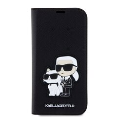 Karl Lagerfeld PU Saffiano Monogram Book Case for iPhone 13 Pro Max Black цена и информация | Чехлы для телефонов | kaup24.ee