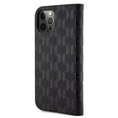 Karl Lagerfeld PU Saffiano Monogram Book Case for iPhone 12|12 Pro Black цена и информация | Чехлы для телефонов | kaup24.ee