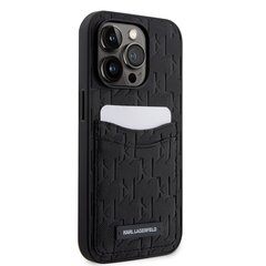 Karl Lagerfeld Saffiano Monogram Card Slot Case for iPhone 13 Pro Black цена и информация | Чехлы для телефонов | kaup24.ee