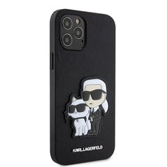 Karl Lagerfeld PU Saffiano Karl and Choupette NFT Case for iPhone 12 Pro Max Black цена и информация | Чехлы для телефонов | kaup24.ee