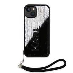 Karl Lagerfeld Sequins Reversible Case for iPhone 14 Black|Silver цена и информация | Чехлы для телефонов | kaup24.ee
