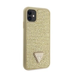 Guess Rhinestones Triangle Metal Logo Case for iPhone 11 Gold цена и информация | Чехлы для телефонов | kaup24.ee