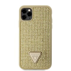 Guess Rhinestones Triangle Metal Logo Case for iPhone 11 Pro Gold цена и информация | Чехлы для телефонов | kaup24.ee