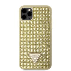 Guess Rhinestones Triangle Metal Logo Case iPhone 11 Pro Max Gold цена и информация | Чехлы для телефонов | kaup24.ee