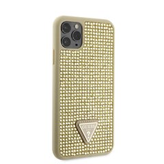 Guess Rhinestones Triangle Metal Logo Case iPhone 11 Pro Max Gold цена и информация | Чехлы для телефонов | kaup24.ee