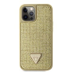 Guess Rhinestones Triangle Metal Logo Case for iPhone 12 Pro Max Gold цена и информация | Чехлы для телефонов | kaup24.ee