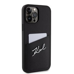 Karl Lagerfeld Saffiano Card Slot Metal Signature Case цена и информация | Чехлы для телефонов | kaup24.ee