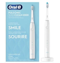 Oral B pulsonic, slim clean 2000 цена и информация | Электрические зубные щетки | kaup24.ee