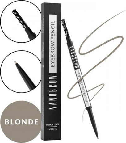 Kulmupliiats Nanobrow 2-in-1 Blonde (1 ml) цена и информация | Ripsmetušid, lauvärvid, silmapliiatsid, seerumid | kaup24.ee