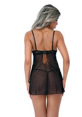 Seksikas kostüüm Lace Babydoll and String, L Xl, must hind ja info | Naiste sekspesu | kaup24.ee