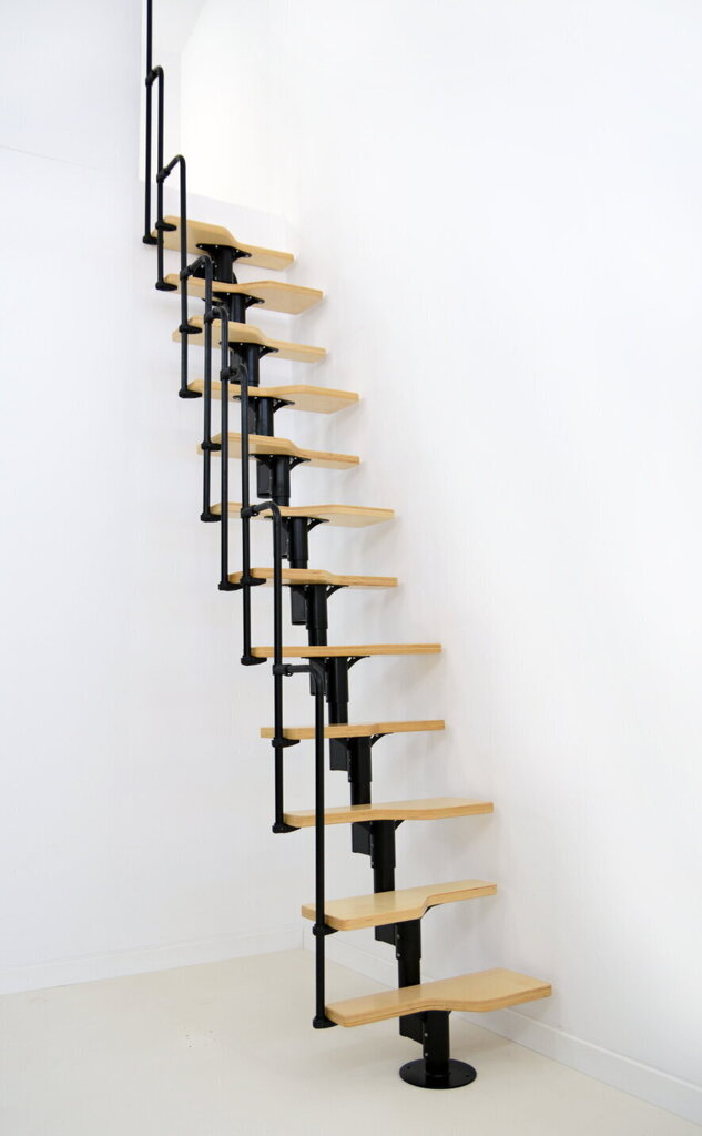 Moodul trepp Twister Minka, Must / Pöök, komplekti kõrgus: 294 cm цена и информация | Trepid | kaup24.ee