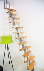 Moodul trepp Twister Minka, Hõbe / Pöök, komplekti kõrgus: 294 cm hind ja info | Trepid | kaup24.ee