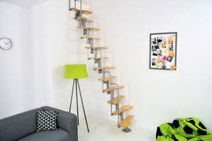 Moodul trepp Twister Minka, Hõbe / Pöök, komplekti kõrgus: 294 cm hind ja info | Trepid | kaup24.ee