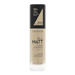 Основа-крем для макияжа Catrice All Matt 022N-neutral sand, 30 мл цена и информация | Пудры, базы под макияж | kaup24.ee