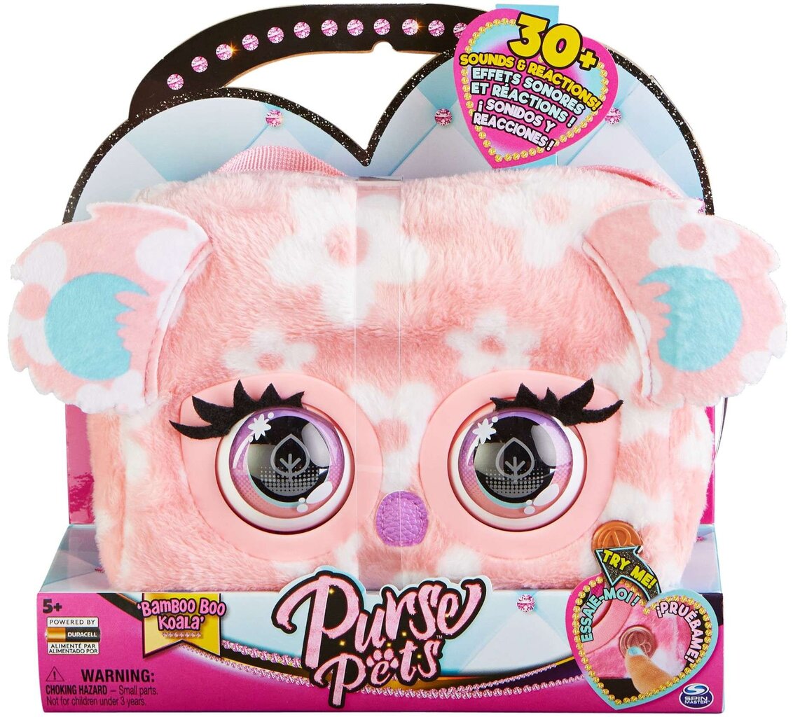 Interaktiivne kott Rahakott Pets Pink Koala цена и информация | Tüdrukute mänguasjad | kaup24.ee